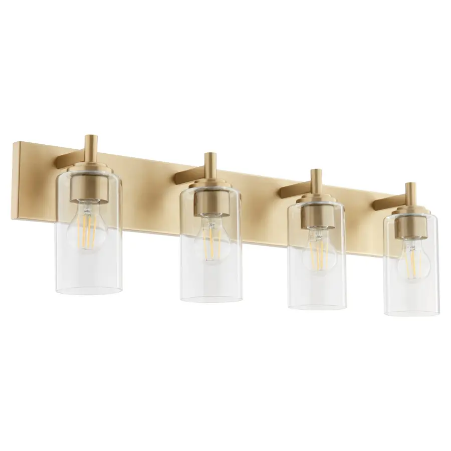 Fallstaff 4-Light Vanity Light in Aged Brass - Image 1