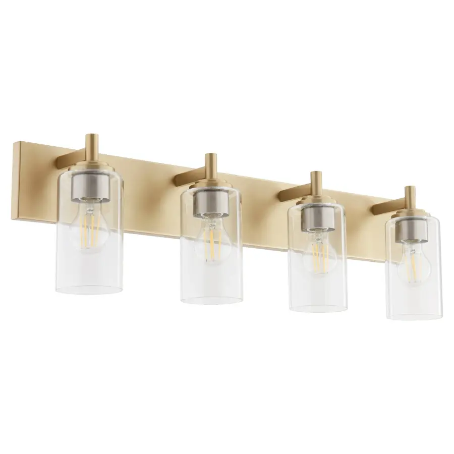 Fallstaff 4-Light Vanity Light in Aged Brass - Image 4