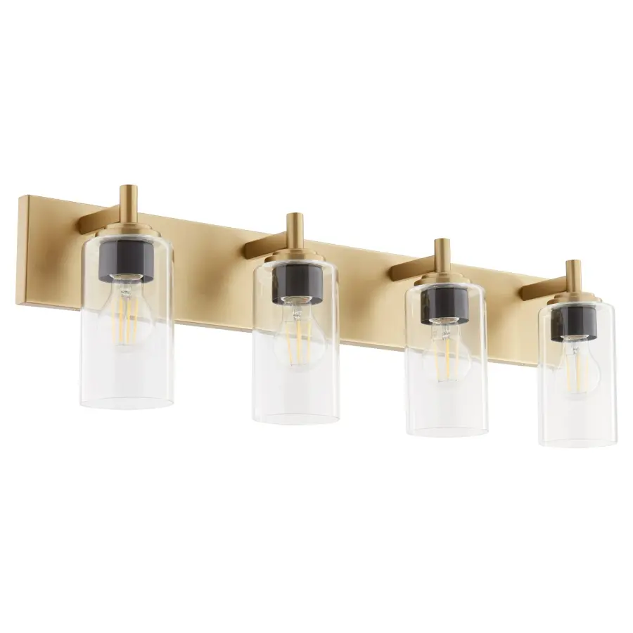 Fallstaff 4-Light Vanity Light in Aged Brass - Image 7