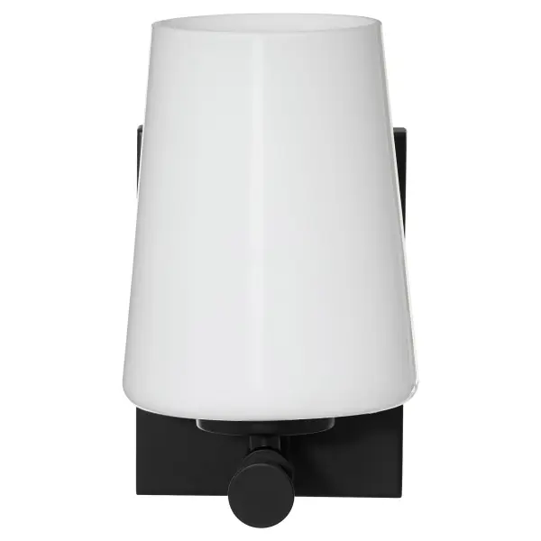 Goodwin 1-Light Wall Sconce with Opal Glass in Matte Black - Image 5