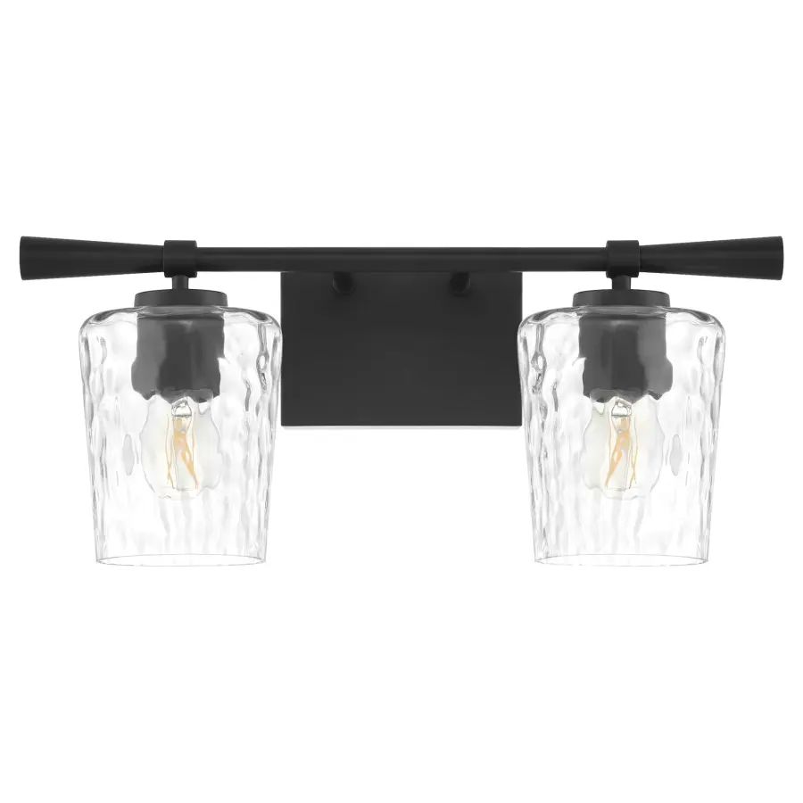 Goodwin 2-Light Vanity in Matte Black - Image 1
