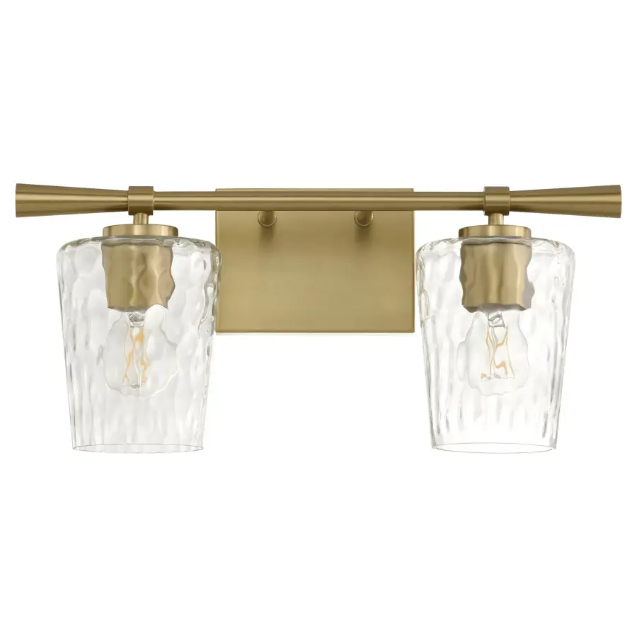 Goodwin 2-Light Vanity in Aged Brass - Image 1