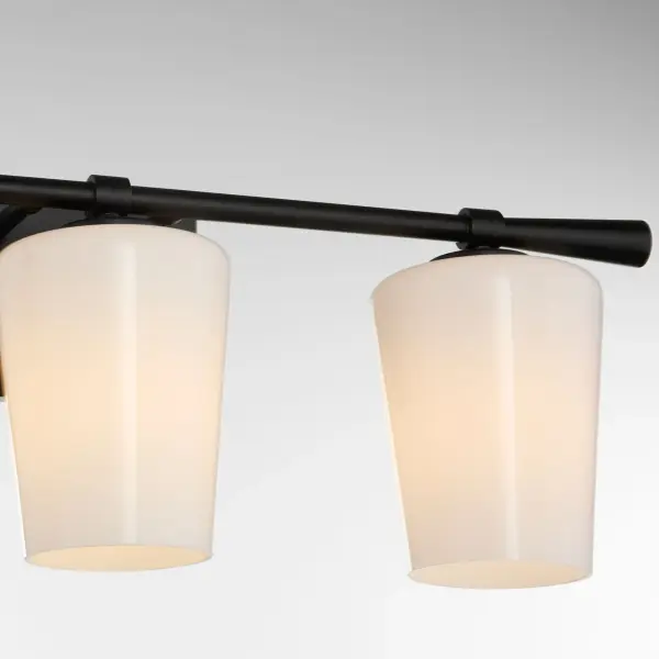 Goodwin 3-Light Vanity with Opal Glass in Matte Black - Image 4