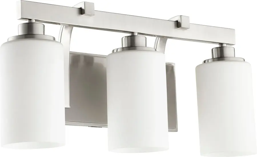Lancaster 3-Light Transitional Vanity in Satin Nickel