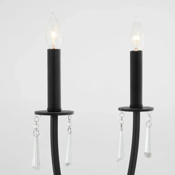 Elegant Crystal-Dressed Sconce with Transitional Appeal - Image 3