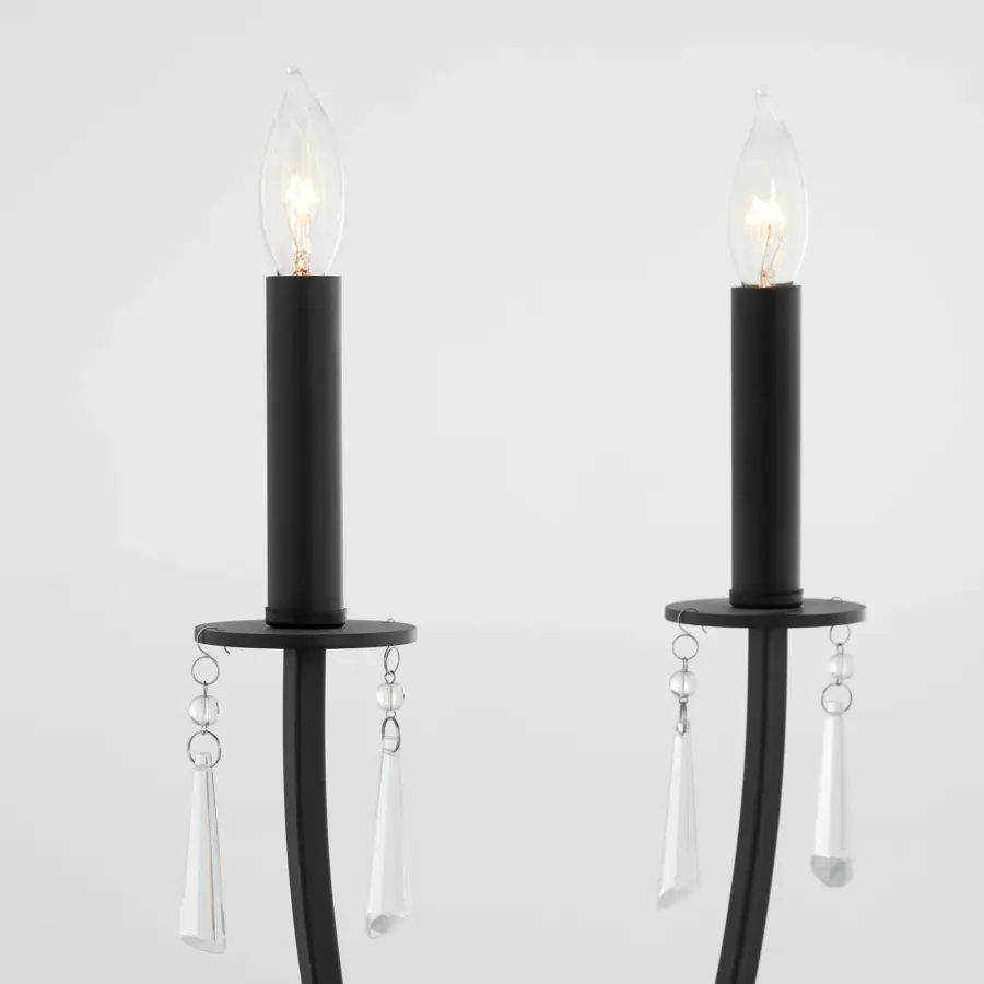 Elegant Crystal-Dressed Sconce with Transitional Appeal - Image 3