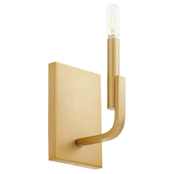 Elegant Transitional Sconce with Warm Brass Finish and Linen Shade - Image 5