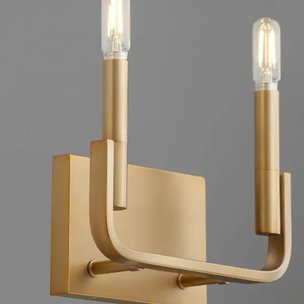 Elegant Transitional Sconce with Warm Brass Finish and Linen Shades - Image 6