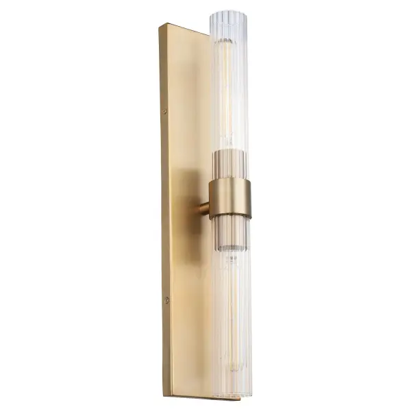 The Sheridan 2-light sconce delivers understated elegance with thin lines and a solid backdrop that frames the lighting beautifully. Its crisp, clean design works seamlessly in both traditional and contemporary spaces.