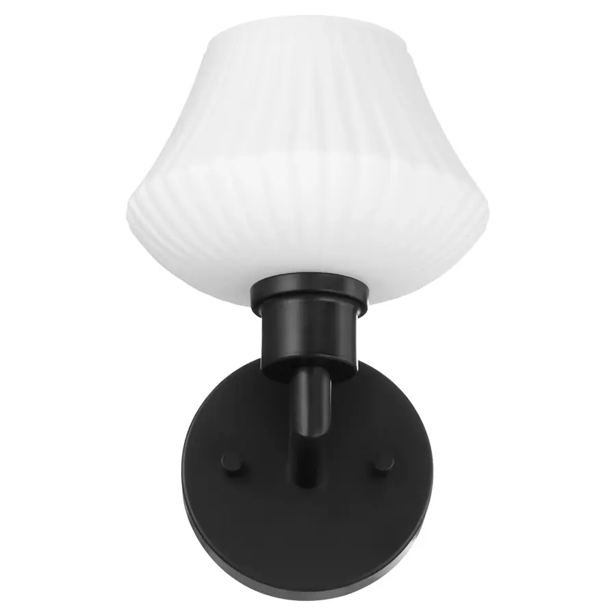 Sleek Contemporary Sconce with Versatile Black Finish - Image 1