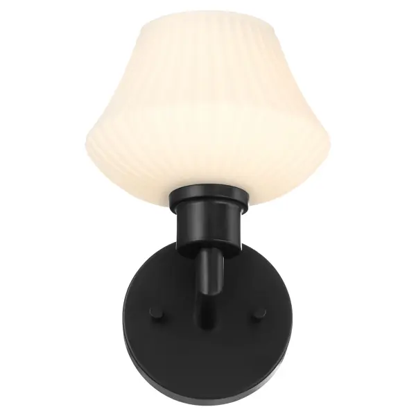 Sleek Contemporary Sconce with Versatile Black Finish - Image 2