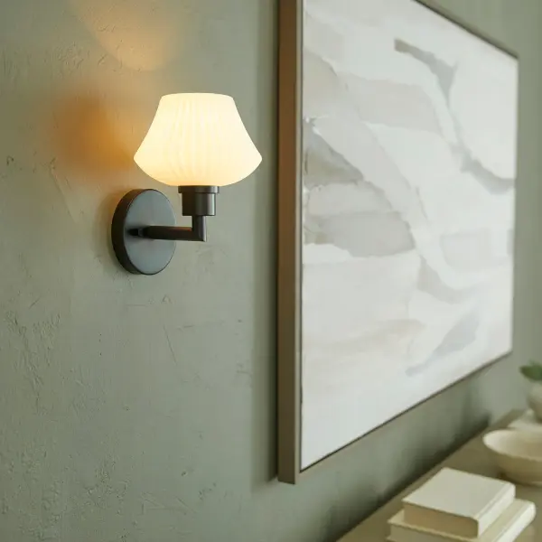 Sleek Contemporary Sconce with Versatile Black Finish - Image 7