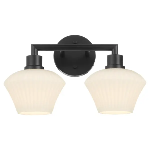 Sleek Modern Vanity Light with Angular Design and Versatile Glass Options - Image 2