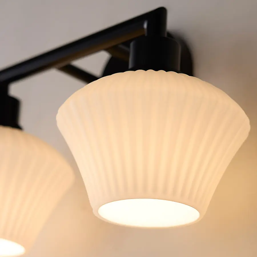 Sleek Modern Vanity Light with Angular Design and Versatile Glass Options - Image 7