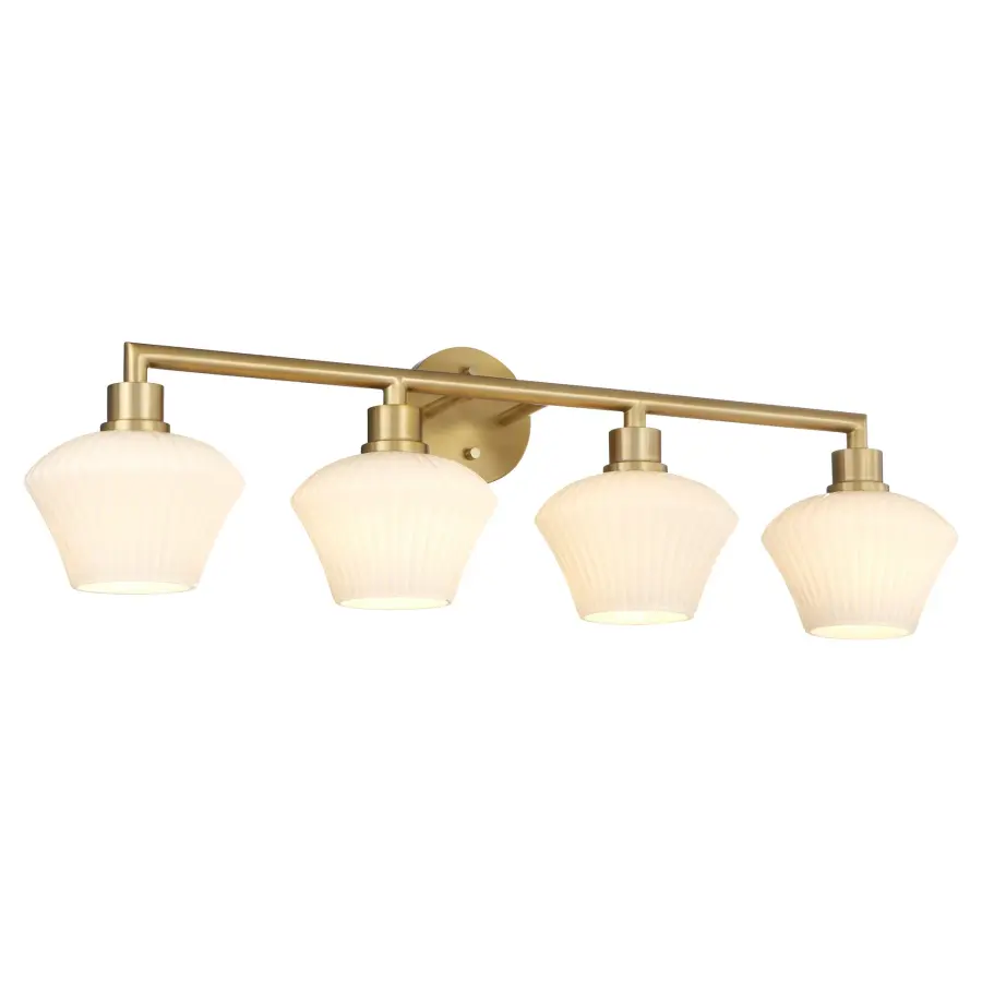 Cassini 4-Light Vanity in Aged Brass - Image 2