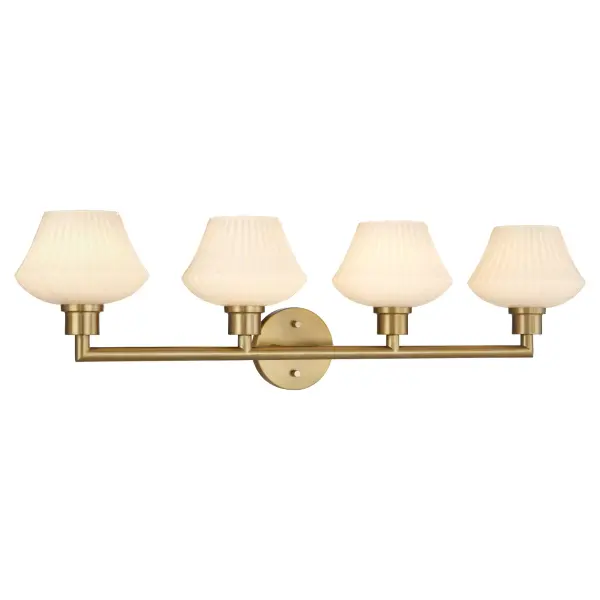 Cassini 4-Light Vanity in Aged Brass - Image 3