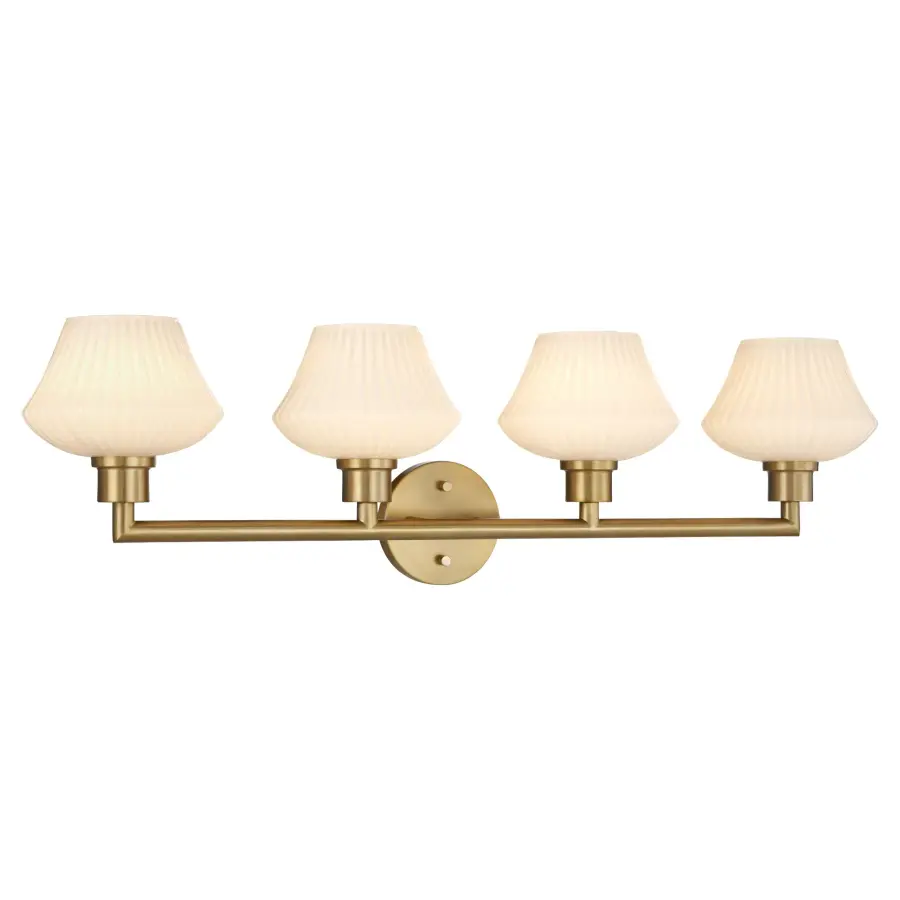 Cassini 4-Light Vanity in Aged Brass - Image 3