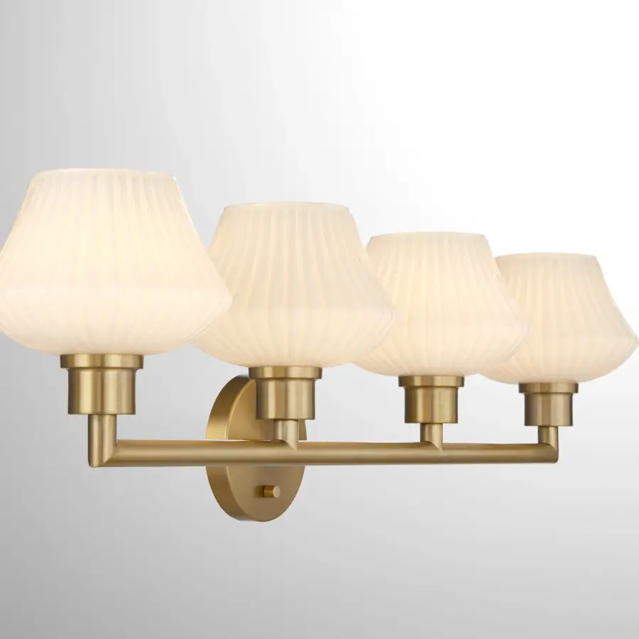 Cassini 4-Light Vanity in Aged Brass - Image 4