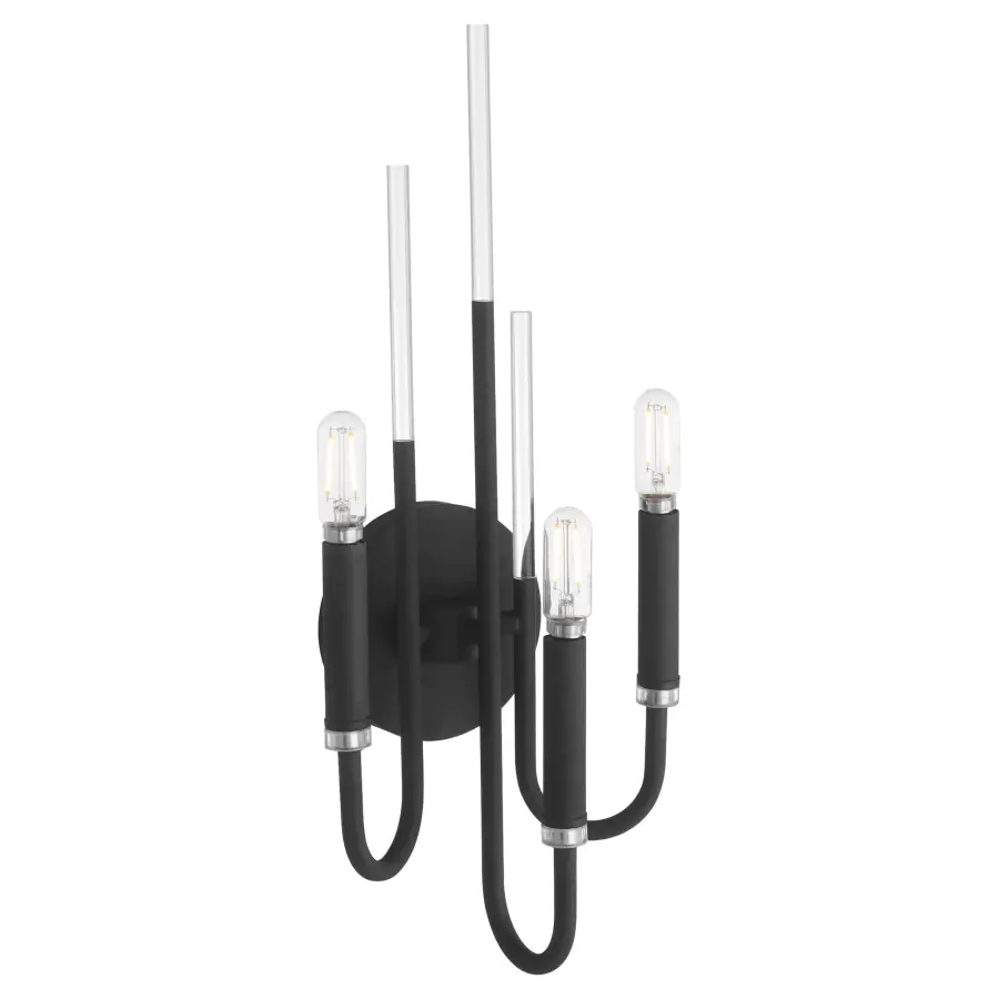 Summit 3-Light Wall Mount in Textured Black - Image 2