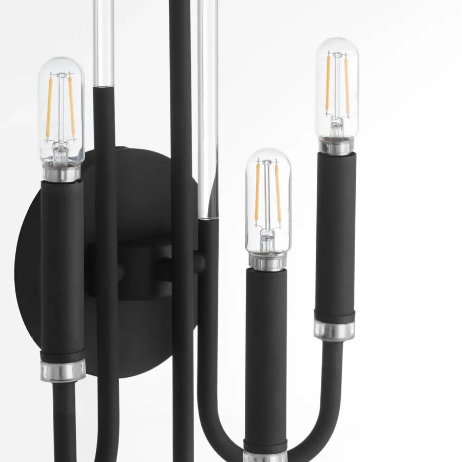 Summit 3-Light Wall Mount in Textured Black - Image 3