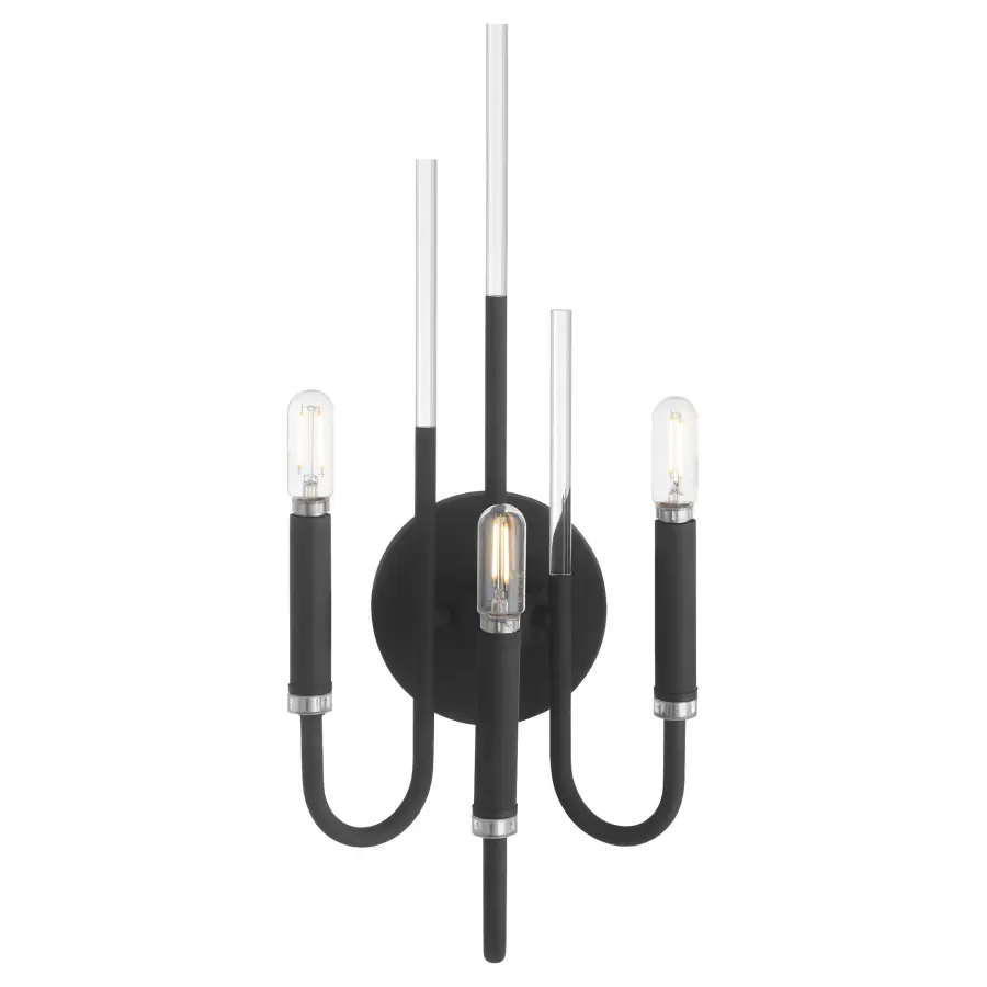 Summit 3-Light Wall Mount in Textured Black - Image 4