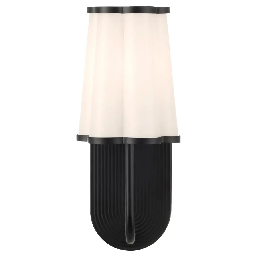 Belinder Scalloped Wall Sconce in Matte Black - Image 2