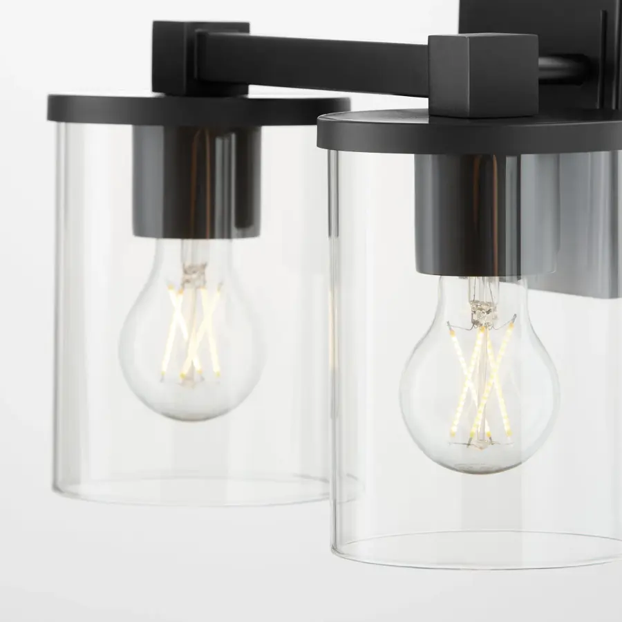 Bolton 2-Light Vanity in Matte Black - Image 3