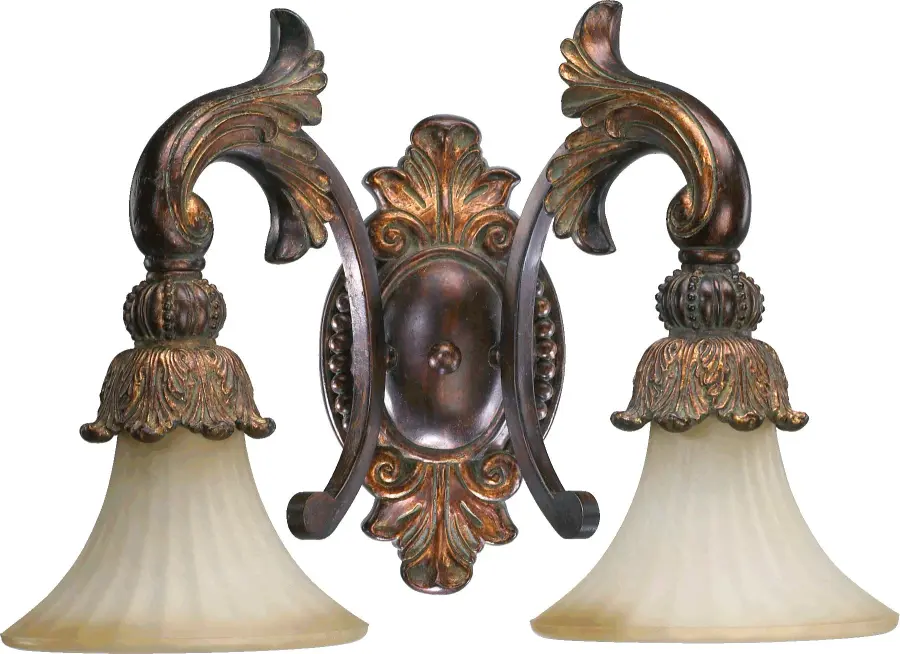 Madeleine 2-Light Vanity in Corsican Gold