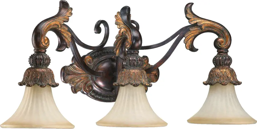 Madeleine 3-Light Vanity in Corsican Gold