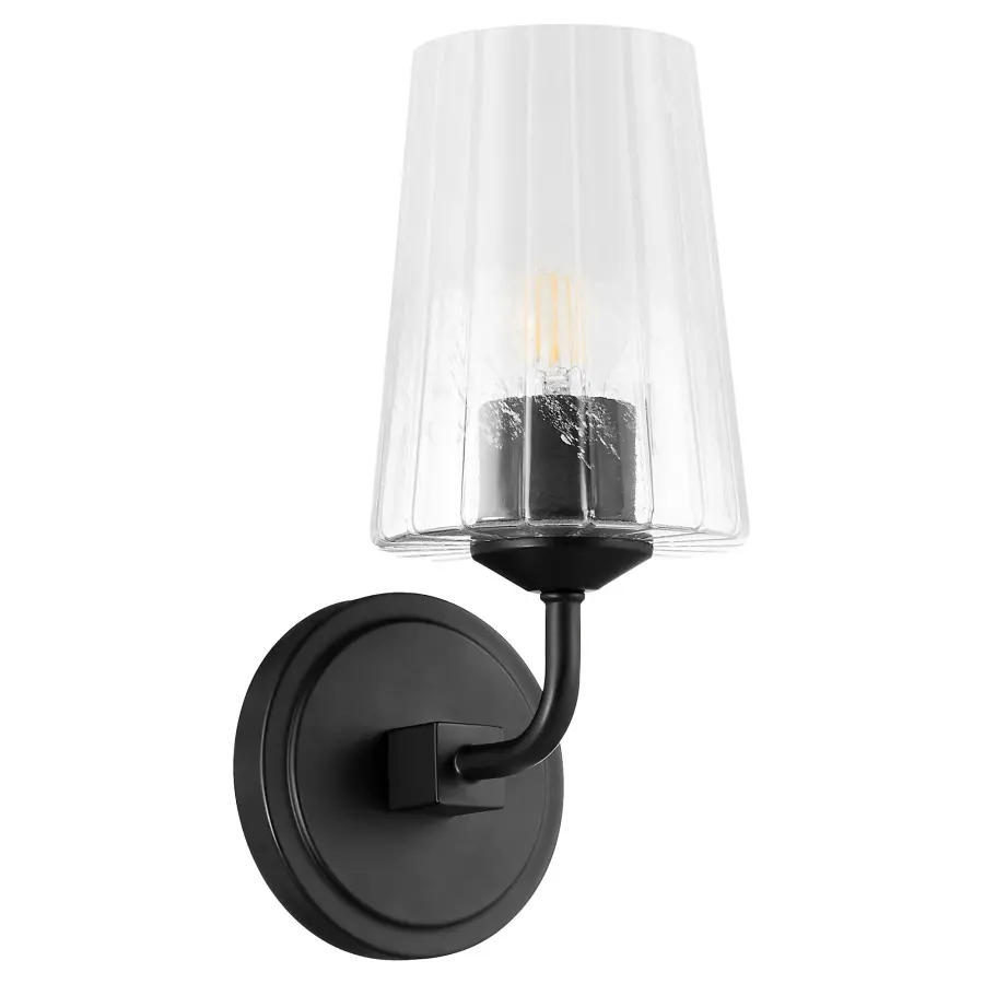 Providence 1-Light Wall Sconce in Matte Black - Image 1