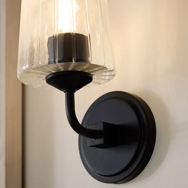 Providence 1-Light Wall Sconce in Matte Black - Image 6