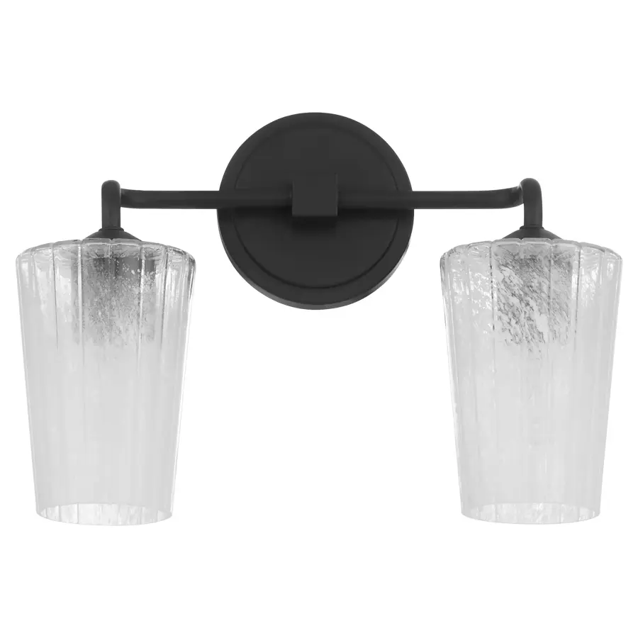 Providence 2-Light Vanity in Matte Black - Image 1