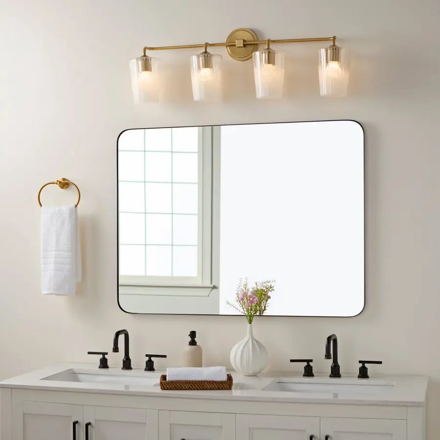 Providence 4-Light Vanity in Aged Brass - Image 7