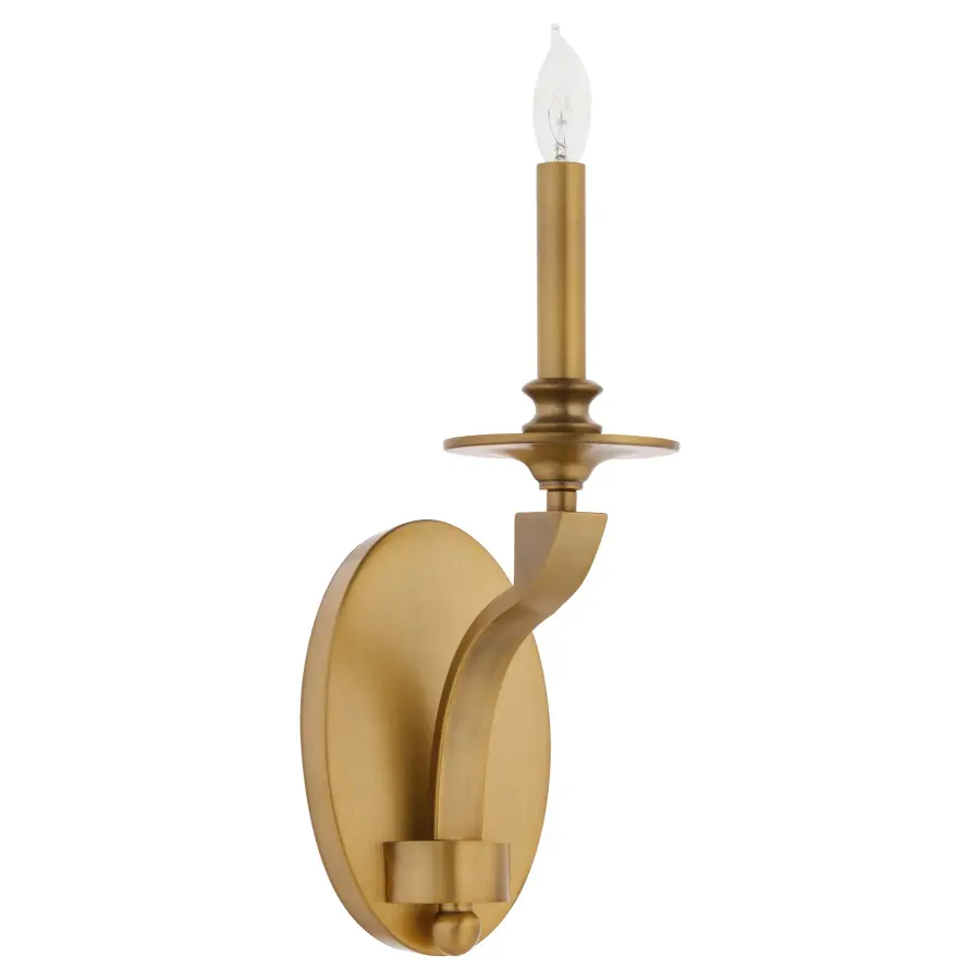 Chantelle 1-Light Wall Sconce in Brushed Brass - Image 1