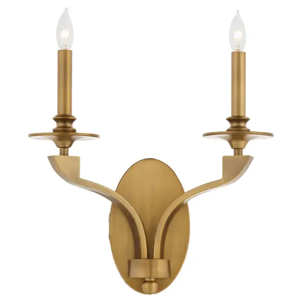 The Chantelle sconce delivers dramatic Gothic-inspired design with clean modern execution. Its sweeping arms and oversized bobeche create striking visual impact while maintaining refined simplicity perfect for spaces needing character. - alternate view
