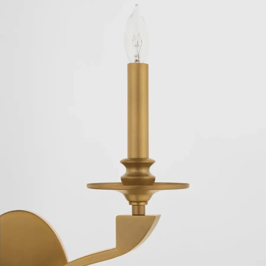 Chantelle 2-Light Wall Sconce in Brushed Brass - Image 3