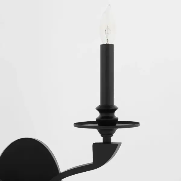 Chantelle 2-Light Wall Sconce in Matte Black - Image 3