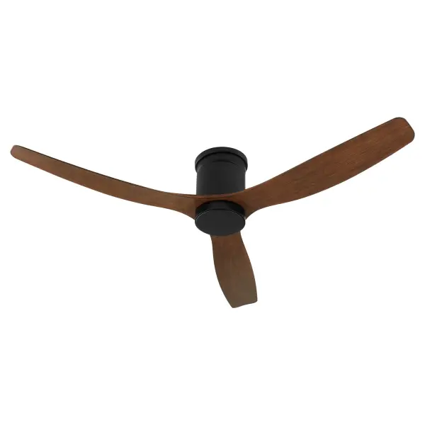 The Dayton hugger fan combines contemporary design with impressive performance, delivering 4,670 CFM from three 52-inch blades. Its damp-rated construction and integrated LED light make it ideal for covered patios and outdoor living areas.