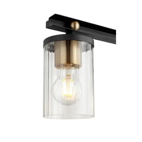 Empire 4-Light Vanity in Black and Aged Brass - Image 2