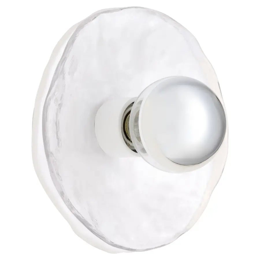 Del Rey 1-Light Wall Sconce in Studio White with Brushed Brass - Image 1