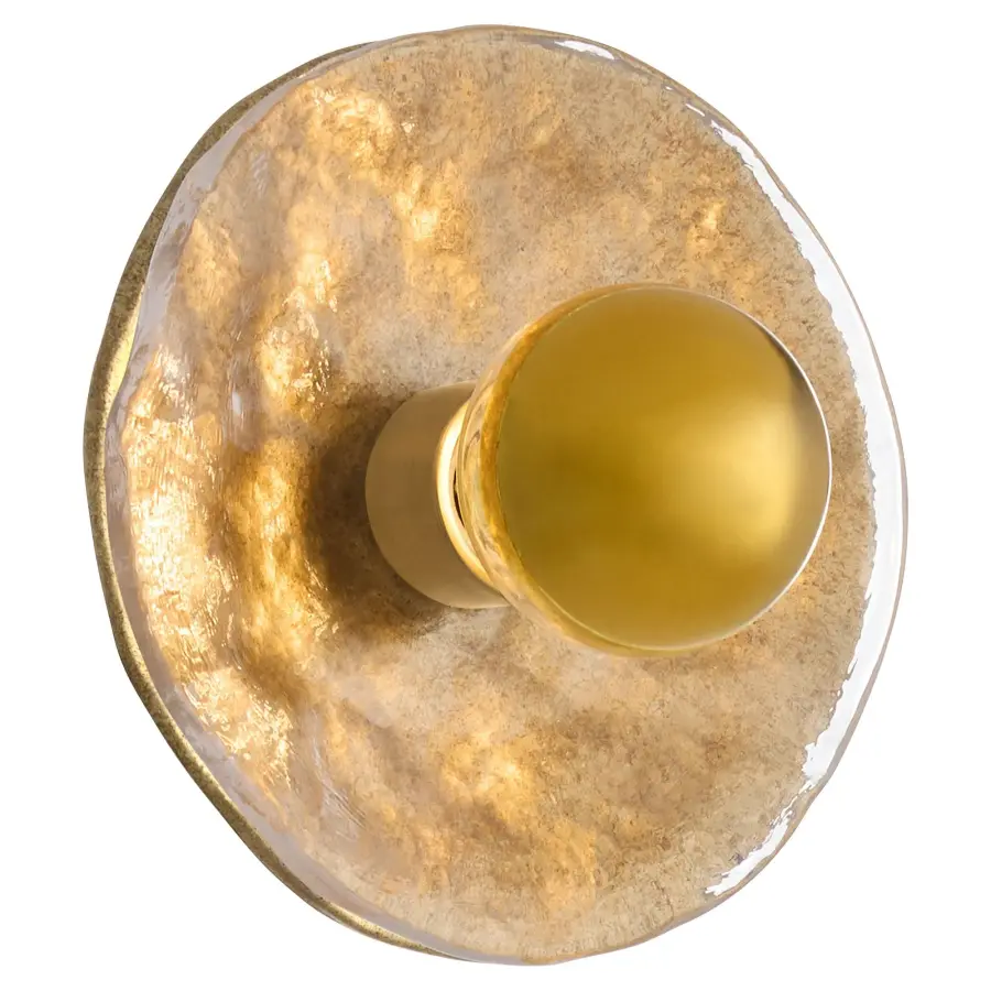 Del Rey 1-Light Wall Sconce in Brushed Brass - Image 2