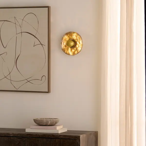 Del Rey 1-Light Wall Sconce in Brushed Brass - Image 11