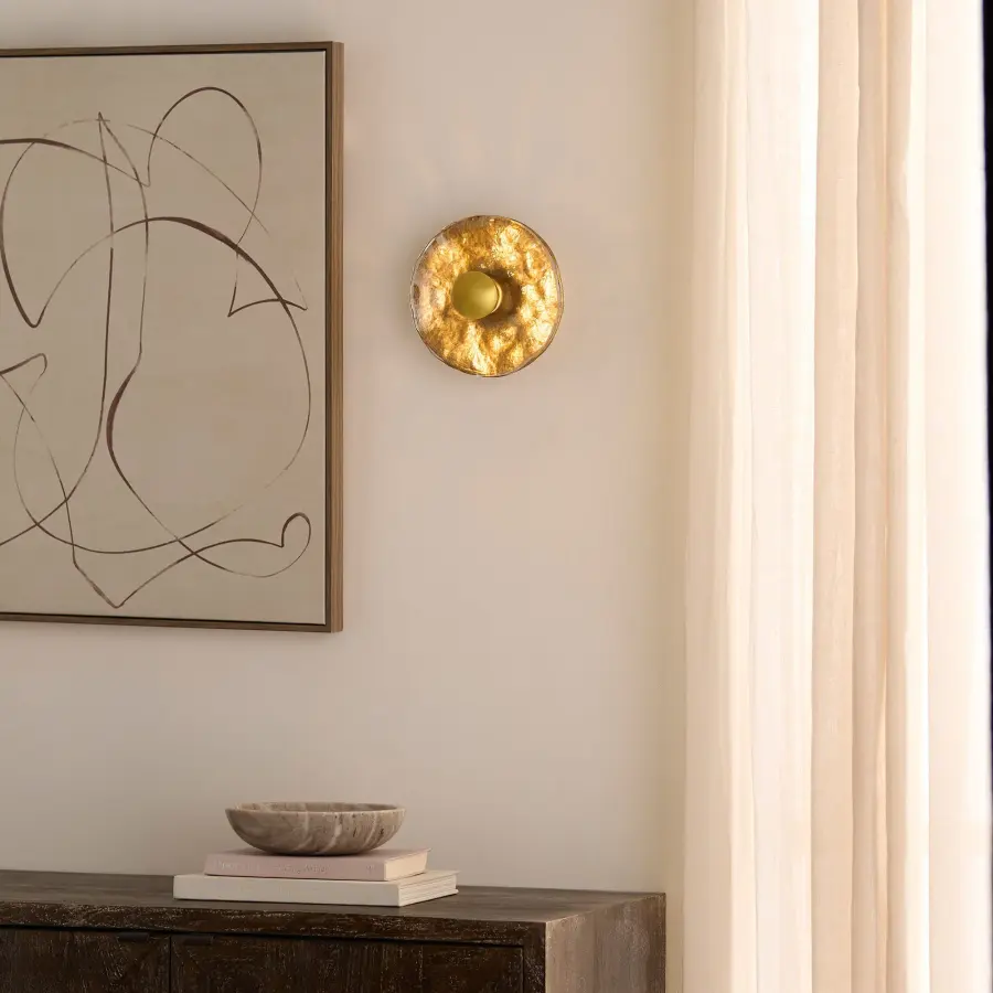 Del Rey 1-Light Wall Sconce in Brushed Brass - Image 11