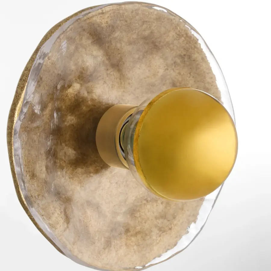 Del Rey 1-Light Wall Sconce in Brushed Brass - Image 3