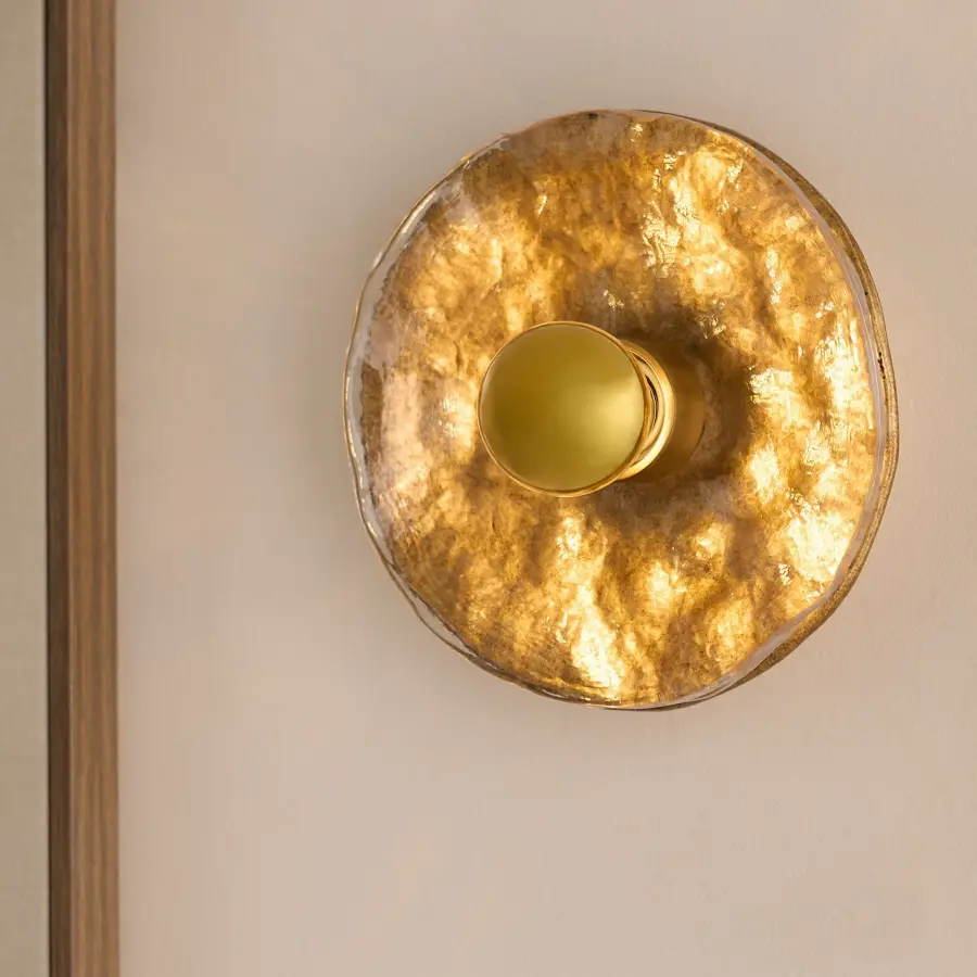 Del Rey 1-Light Wall Sconce in Brushed Brass - Image 6