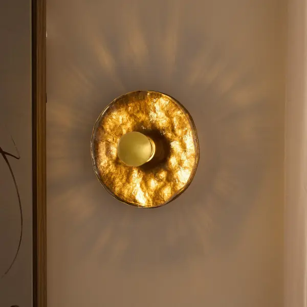 Del Rey 1-Light Wall Sconce in Brushed Brass - Image 7