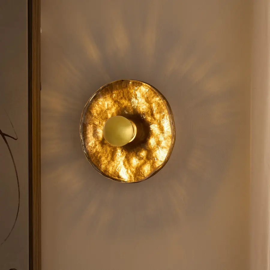 Del Rey 1-Light Wall Sconce in Brushed Brass - Image 7