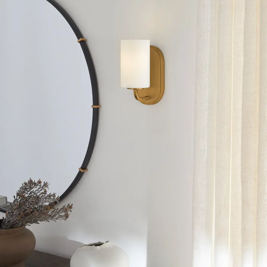 Rutherford 1-Light Wall Sconce in Brushed Brass - Image 5