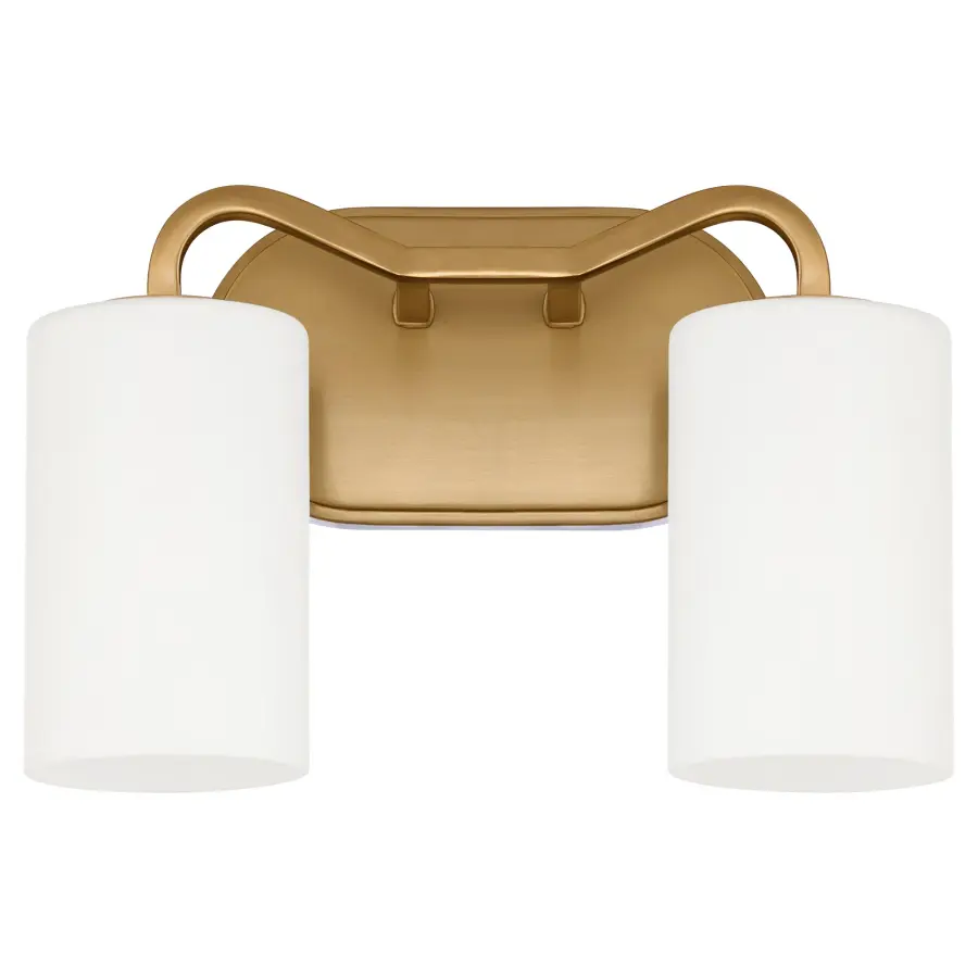 Rutherford 2-Light Vanity in Brushed Brass - Image 1