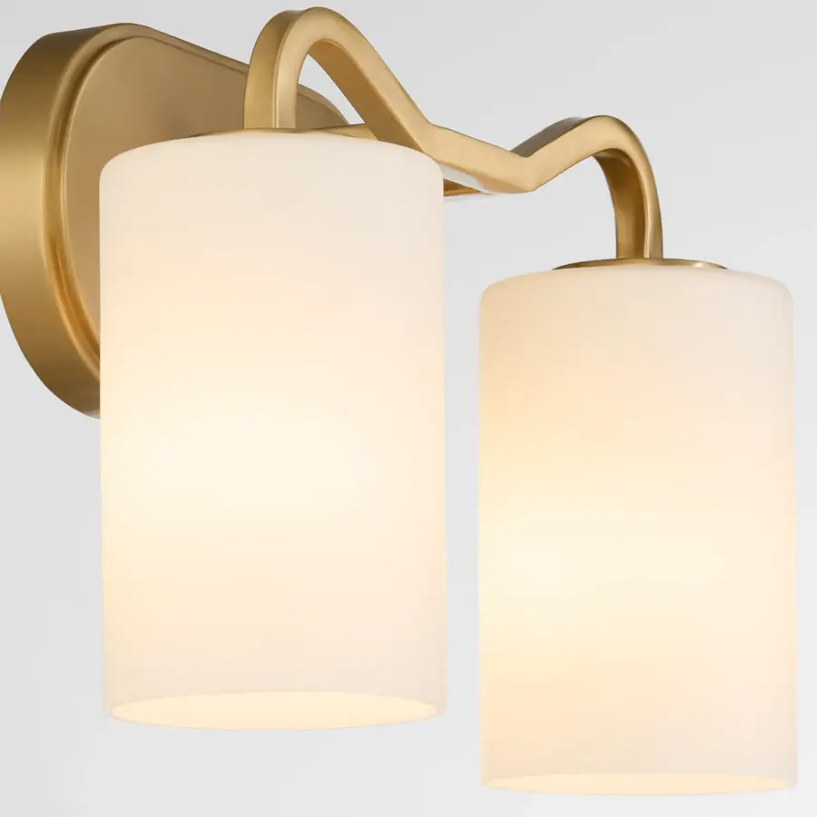 Rutherford 2-Light Vanity in Brushed Brass - Image 3
